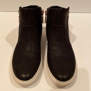 Women's Kenneth Cole Black Suede Keenan Sneaker Ankle Boot